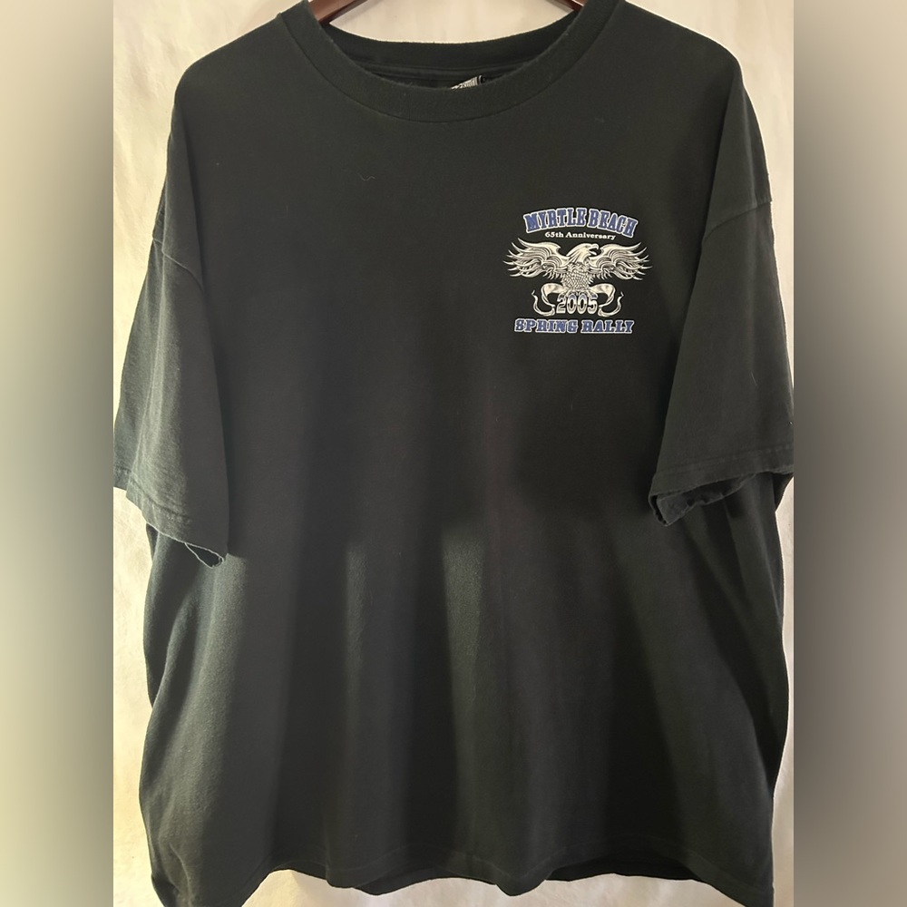 Men’s Black Myrtle Beach 2005 Biker T Shirt XXL